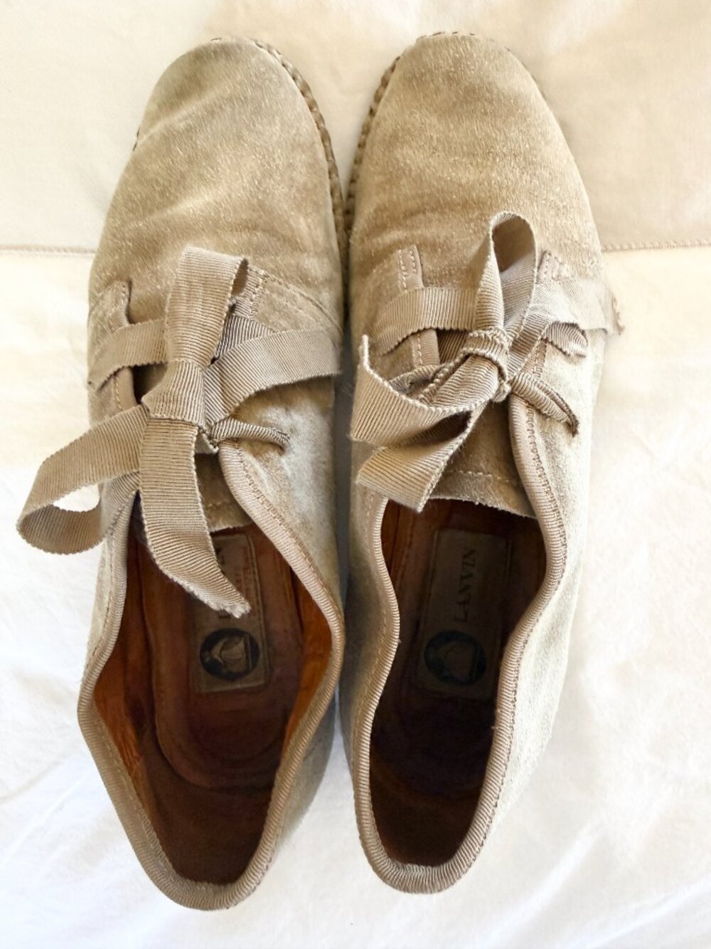 Lanvin Tan Suede Shoes Size 38